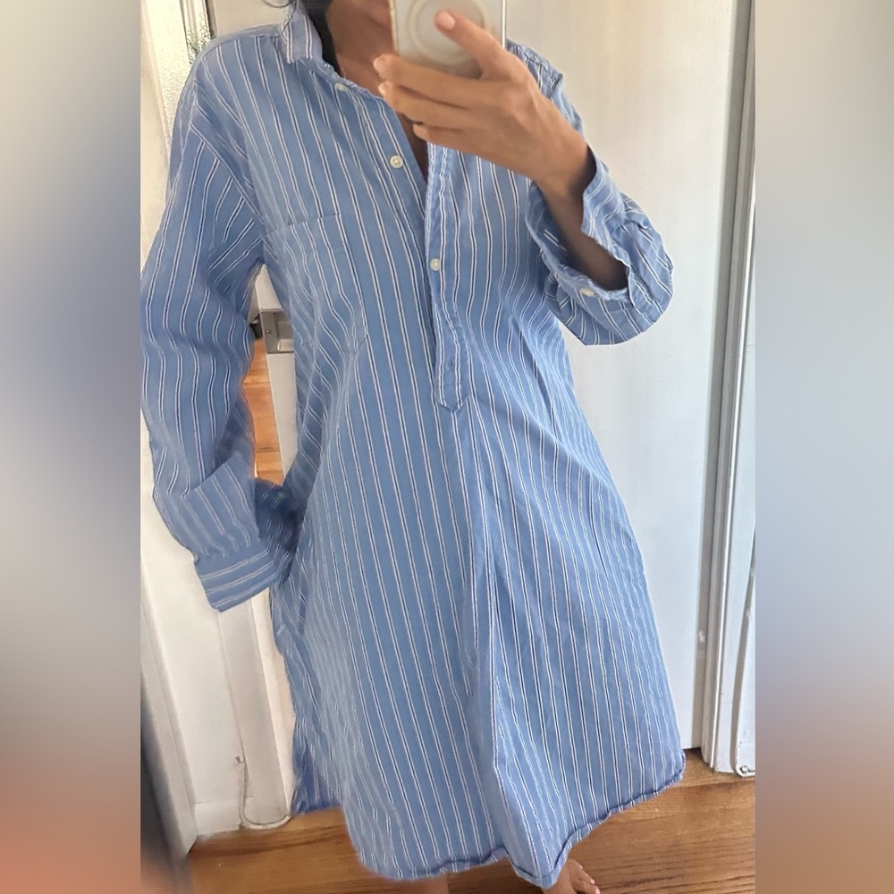 Blue Striped Women's Dress
